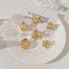 Pinza Pequeña de Metal con Flor Verano para Mujer Pinza Mini de Lazo Maquillaje Frente Flequillo Pinza Tiburón para Cabello Roto Punto