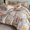 Conjunto de Quatro Peças de Algodão Tencel Lyocell de Alta Qualidade Estilo Europeu com Capa de Edredom com Estampa Digital, Lençol e Conjunto de Cama