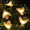 Bola de Burbuja Gota de Agua Bola Redonda Cadena de Luces Abeja Estrella de Cinco Puntas Luces Navideñas Luces Intermitentes Cadena de Luces Solares Luz Cálida
