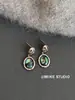Pendientes Colgantes de Plata de Ley S925 con Aguja, Cielo Estrellado Colorido, Pendientes de Botón para Mujer, Nuevo Estilo Caliente 2026, Pendientes de Lujo Ligero, Joyería para Orejas Única y Hermosa