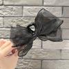 Estilo Coreano Encaje Grande Moño de Pedrería Negra Pinza de Agarre Escape Pinza de Tiburón Princesa Tocado Femenino Horquilla Accesorios para el Cabello