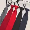 Corbata para Hombre, Color Sólido de Grano Fino, Fácil de Tirar, 6 cm, 8 cm Corbata de Cremallera para Ejecutivo de Negocios Fabricante Venta al por Mayor