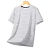 40190kg Camiseta de secado rápido para hombre y mujer, fina de verano, corte holgado, talla grande, camiseta con estampado de camuflaje, top deportivo fresco de manga corta