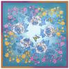 Europeu e Americano 90 cm Nova Borboleta Rosa Flor Senhora Decorativa Grande Capuz Quadrado Xale Protetor Solar Lenço Lenço