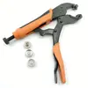 Para uso transfronteiriço, parafusos de aço inoxidável prateados de 15 mm, botões grandes brancos tipo pressão, fechos de pressão metálicos, conjunto de alicates de pressão manual