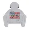 Moletom com Capuz da Moda para Comércio Exterior Transfronteiriço para Homens e Mulheres, Temporada de Primavera e Outono, Caimento Solto, Gola Redonda, Estilo Americano, Design Simples com Zíper, Moletom de Manga Longa