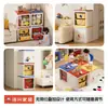 Caja de almacenamiento de libros premium, caja de almacenamiento de plástico para snacks de escritorio de gran capacidad con ruedas, caja de almacenamiento para ropa y juguetes de niños