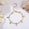 Pulsera 100 Europea y Americana Acero de Titanio Color Oro de 18k Libre de Color para Mujer Simple Versátil Elegante Ins Moda Personalizada Joyería de Mano