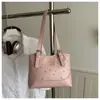 Bolso Tote Fresco Floral Estilo Coreano de un Solo Hombro con Colgante de Estrella, Piel Suave, Gran Capacidad, Bolso Versátil para Viajes Diarios para Mujeres, Bolso de Mano Versátil
