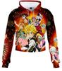 Sudadera con capucha de cintura alta con diseño de ombligo de roble de Chen Zelang Hui