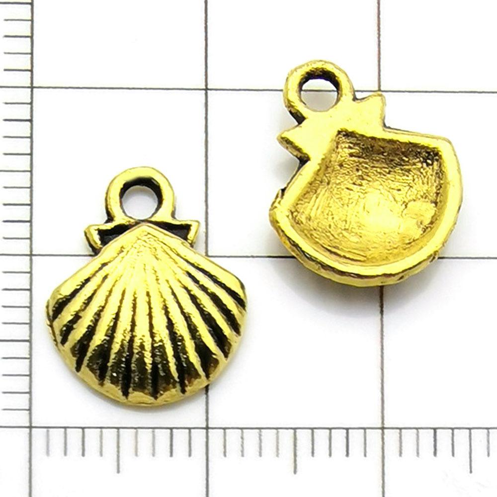 11082-X2-古金锌合金海洋贝壳13x11-0.8g.j