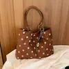 Bolso de hombro de lunares nuevo 2026 transfronterizo, bolso tote de gran capacidad para mujer para ir al trabajo, bolso de mano moderno y versátil, bolso de hombro
