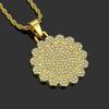 Collar de moda con personalidad europea y americana para hombre, colgante de girasol con diamantes, fabricantes de joyas, suministro al por mayor