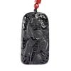 Pendente de obsidiana natural Tianshi Zhong Kui segurando espada Zhong Kui Pingente de ano de nascimento masculino e feminino joia de colar portátil presente