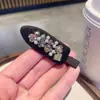 Pinza para el Cabello de Cristal de Gama Alta con Tela de Satén, Pasador Pequeño a la Moda, Pinza Lateral, Accesorio para el Cabello