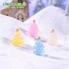 Micropaisaje transfronterizo, creativo, luminoso, árbol de Navidad, nieve, paisajismo, decoraciones DIY, accesorios, mini adornos pequeños.