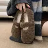 Zapatos Mary Jane suaves y elegantes con punta redonda, que cuentan con un forro afelpado, perfectos para que las mujeres los usen al aire libre en invierno.; plano, con forro de algodón y cómodo