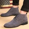 Transfronterizo 2021 Nuevas Botas de Moda para Hombre Zapatos Británicos para Hombre Botas de Cuero Puntiagudas Botas Casuales Coreanas Botas Martin para Hombre Talla Grande