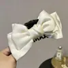 Popular pinza para el pelo de tela esponjosa con encaje de estrellas y lazo de gasa de burbujas, pinza de garra extragrande para recogidos en la parte posterior de la cabeza