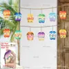 Chinelos de Madeira Tendência 2D Planos 12 Peças Tema de Verão Decoração de Escritório em Casa Festa Havaiana Enfeites Pendurados