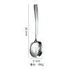 Cuchara de Servir de Acero Inoxidable 410 con Mango Largo para Buffet de Hotel, Cuchara de Servir Redonda, Utensilio de Cocina Chapado en Titanio, Cuchara de Servicio