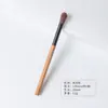 Set de 14 brochas de maquillaje con mango de madera con brocha para sombra de ojos de pelo animal, brocha para rubor, brocha para polvos, brocha para contorno y un juego completo de brochas de maquillaje