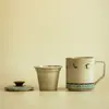 Taza de Oficina Dunhuang Feitian para el Hogar con Separador de Agua y Té, Juego de Tazas de Té, Taza de Gama Alta, Regalo Conmemorativo Cultural y Creativo