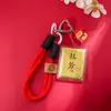 Corrente para Celular de Ouro Puro 999 Atrai-Fortuna com Chaveiro de Ouro, Design 3D Personalizável