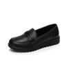 Sapatos de mãe de primavera e outono, sapatos de camada única, sola macia, confortáveis, sapatos de camada única, sapatos femininos para mulheres de meia-idade e idosas, sapatos baixos antiderrapantes para mulheres de meia-idade e idosas