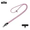 Alça de Ombro Popular Transfronteiriça com Botão Duplo para Câmera Celular Trançada Anti-Queda Corrente Dopamina para Celular Cordão Longo para Capa de Celular