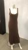2024 Vestido Chaleco Cuello en U Estilo Europeo y Americano Vacaciones en la Playa Sexy Vestido Largo de Punto Raya Canalé Vestido Largo Verano Mujer