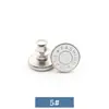 Artefacto ajustador de cintura botón sin clavos 17mm Pantalones de mezclilla cintura Gran Cambio Pequeño desmontable ajustable sin costuras botón de metal