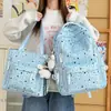 Mochila Escolar Rosa Estilo Coreano, Estilo Dreamy Star Academy para Niñas, Adecuada para Estudiantes de Primaria y Secundaria, Versátil para Compras y Salidas, y Perfecta para Clases Extra