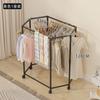 Perchero Giratorio de Seis Lados de Pie Perchero para Dormitorio Perchero para Secar Ropa en Interiores Perchero Metálico Desmontable