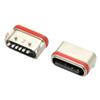 Conector Fêmea à Prova d'Água Tipo C6P/6 Pinos Para Placa de Circuito Impresso Horizontal SMT Conector à Prova d'Água Interface de Carregamento Cabeça Fêmea