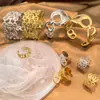 Pulsera Anillo de Acero de Titanio Yusen Europeo y Americano Chapada en Oro Joyería que No se Desvanece para Mujer Lujo Ligero Gama Alta Acero Inoxidable Joyería Transfronteriza