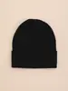 Gorro de tricô liso de cor sólida para circunferência de cabeça grande, unissex, camada dupla, acessório de cabeça quente