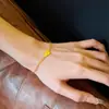 Pulsera Tradicional de Oro Arena "Hielo Triturado" de Calabaza Única para Mujer, Duradera y que No se Desvanece, Joyería de Cobre Chapado en Oro, Mismo Estilo que en Little Red Book
