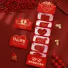520 Sobre Rojo Plegable Sobre de Dinero de la Suerte Sobre Rojo del Festival Qixi Regalo Feliz para Esposo Esposa Novia Regalo de Cumpleaños Sobre Rojo