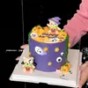 Decoração de Bolo Engraçada para Halloween 2025 Plug-in Chapéu de Mago Caveira Abóbora Urso Enfeites para Festa de Feriado