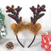 Diadema Navideña Transfronteriza para Mascotas Cuernos Campana Accesorios para el Cabello Disfraz de Fiesta Navideña Sombrero Navideño para Mascotas Diadema para Gato y Perro