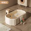 Bañera Plegable Azul para Niños de Interior para Bebés, Tina de Baño Engrosada, Tina de Cuidado Inflable Ampliada y Alargada