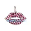 N28 Accesorios para Joyería DIY Collar con Microincrustaciones Hueso de la Fortuna Labios Rojos Ángel Flecha de Cupido Colgante Pequeño