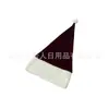 Chapéu de Natal de Veludo Personalizado de Fábrica Chapéu de Decoração de Natal Bordado de Pelúcia Meia de Natal Chapéu de Papai Noel