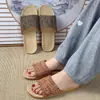 Zapatillas Nuevas de Lino para Mujer, Uso en Casa en Verano para Parejas, Sandalias Suaves Antideslizantes Resistentes al Desgaste para el Hogar para Hombres