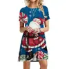 Interesante Muñeco de Nieve Navideño 2024 Comercio Exterior Transfronterizo Nueva Moda Lindo Estilo Navideño Holgado Casual Manga Corta