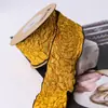 Padrão babado relevo três-dimensional rosa fita laço DIY acessórios de cabelo presente embalagem de bolo flor cinto jacquard
