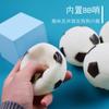 Brinquedos sonoros para animais de estimação direto da fábrica 8,5 cm bola de futebol de vinil cães médios e grandes resistentes à mordida molares brinquedos sonoros para cães