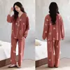 Pijama Feminino Primavera e Outono 2026 Novo Algodão Puro Manga Longa Outono Meia-idade Mãe Tamanho Grande Conjunto de Roupas para Casa