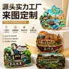 Ímãs de geladeira em acrílico, produtos de propriedade intelectual de anime, produtos culturais e criativos, chaveiros promocionais de áreas cênicas da cidade e suportes de exibição